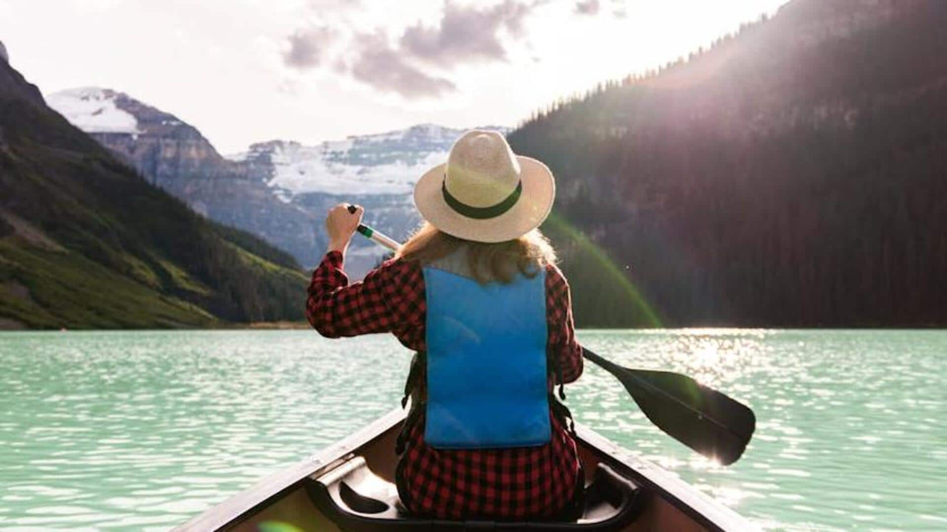 Canoeing in Banff, Canada is an attraction you can't miss