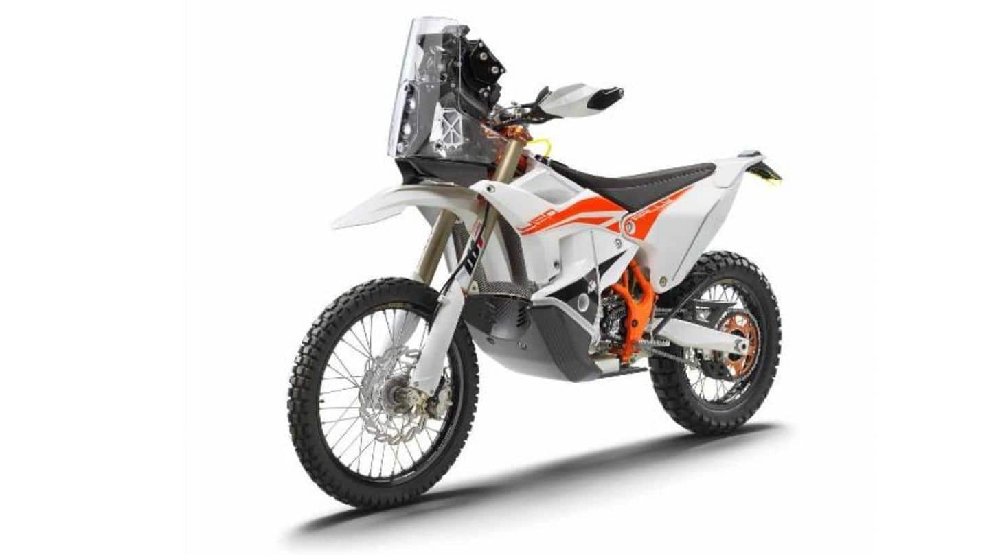 It features a slim body and rides on knobby tires It features a slim body and rides on knobby tires