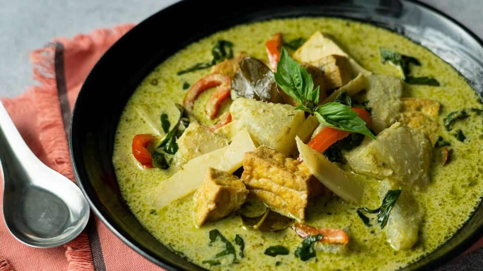 Thai green curry veggie delight tutorial