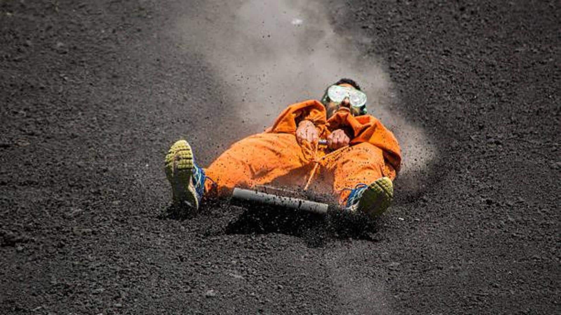 Danakil depression: A daring spot for volcano boarding 