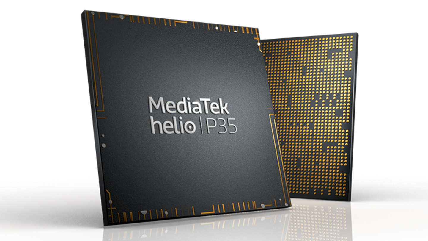 It draws power from a Helio P35 processor It draws power from a Helio P35 processor