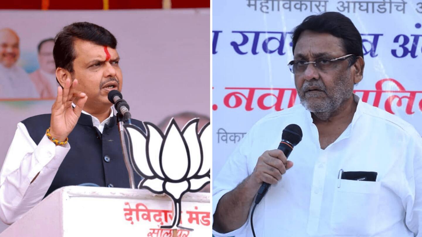 Malik's 'drug links' charge against Fadnavis Malik's 'drug links' charge against Fadnavis