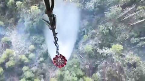 Video: IAF choppers battle forest fire in Arunachal at 9,500ft 