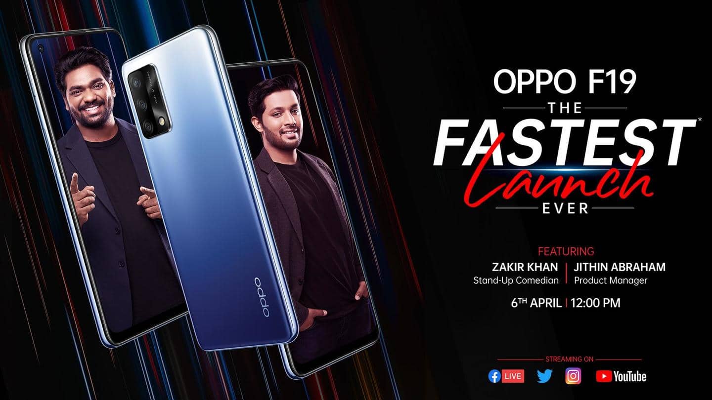 OPPO F19 to be launched in India on April 6