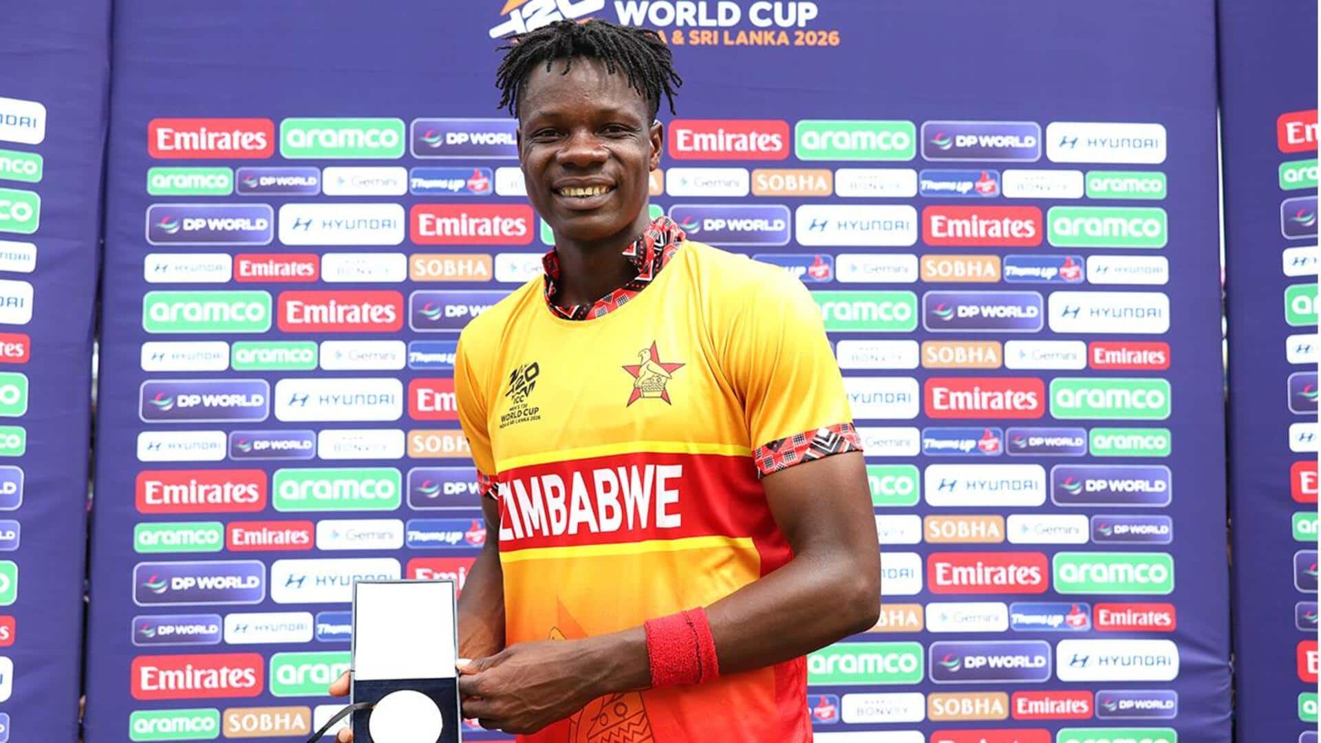 T20 WC: Blessing Muzarabani completes 100 T20I wickets with four-fer