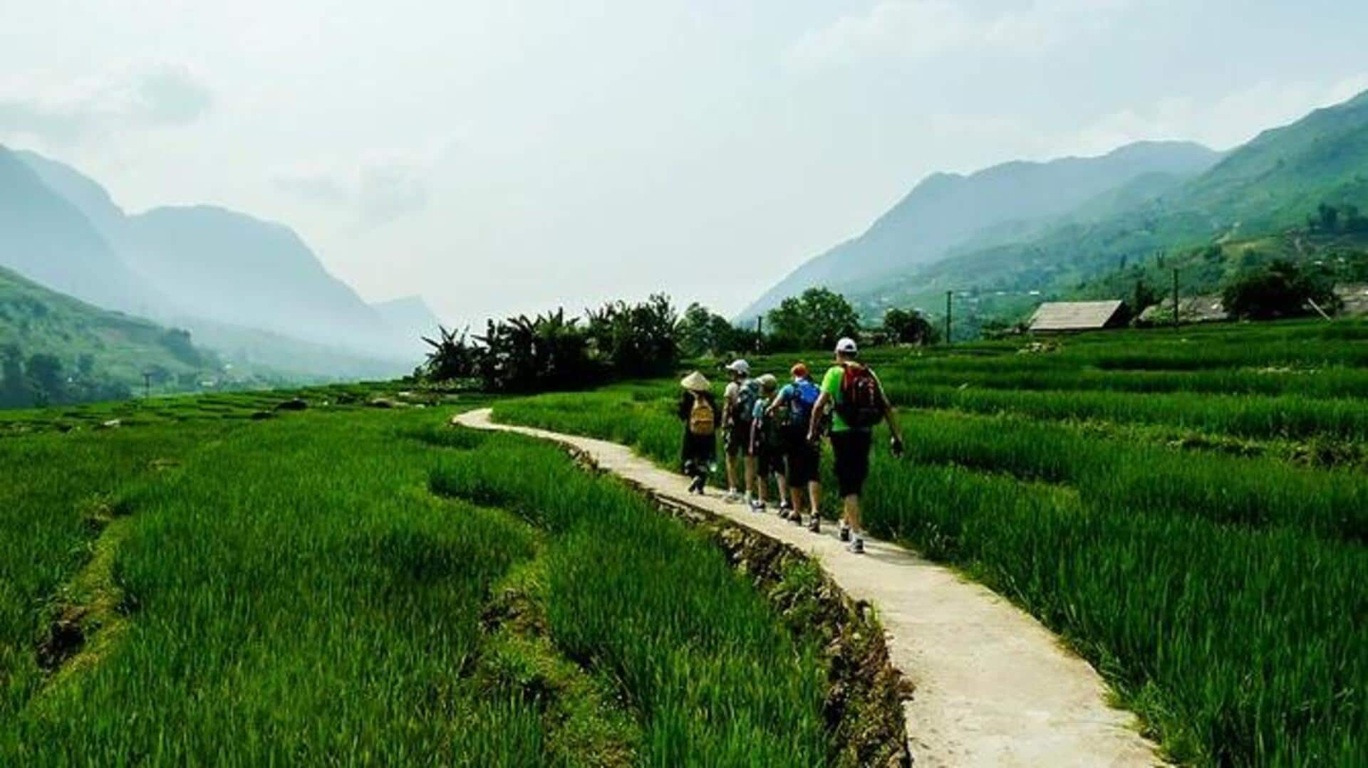 Terraced rice fields trek: Agrarian landscapes tour