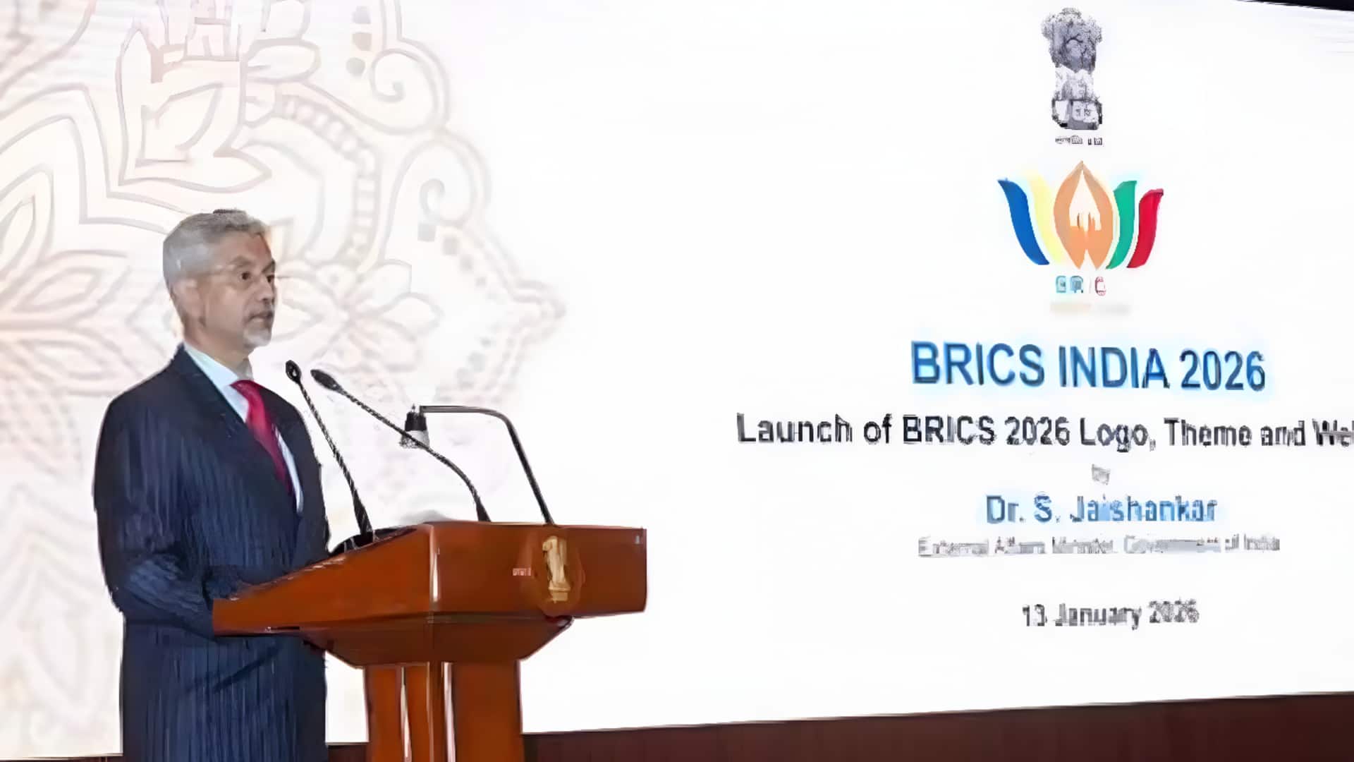 Jaishankar unveils new BRICS logo, website as India chairs forum