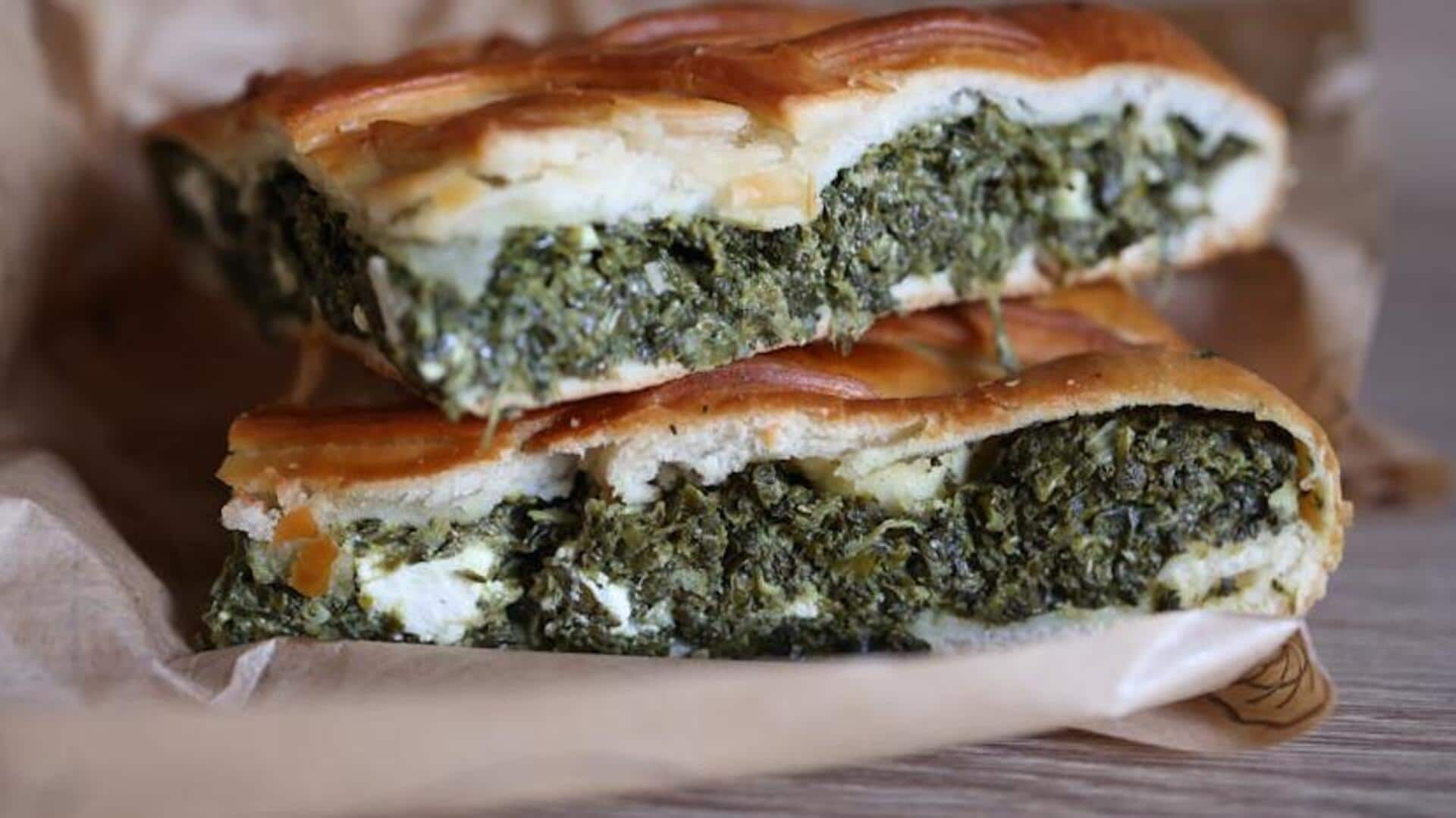 Try this Greek spanakopita triangles recipe