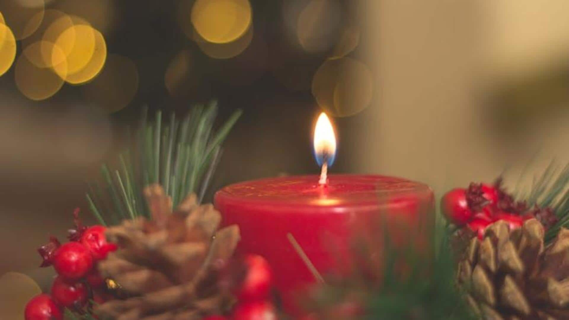 Crafting festive charm with candlelight