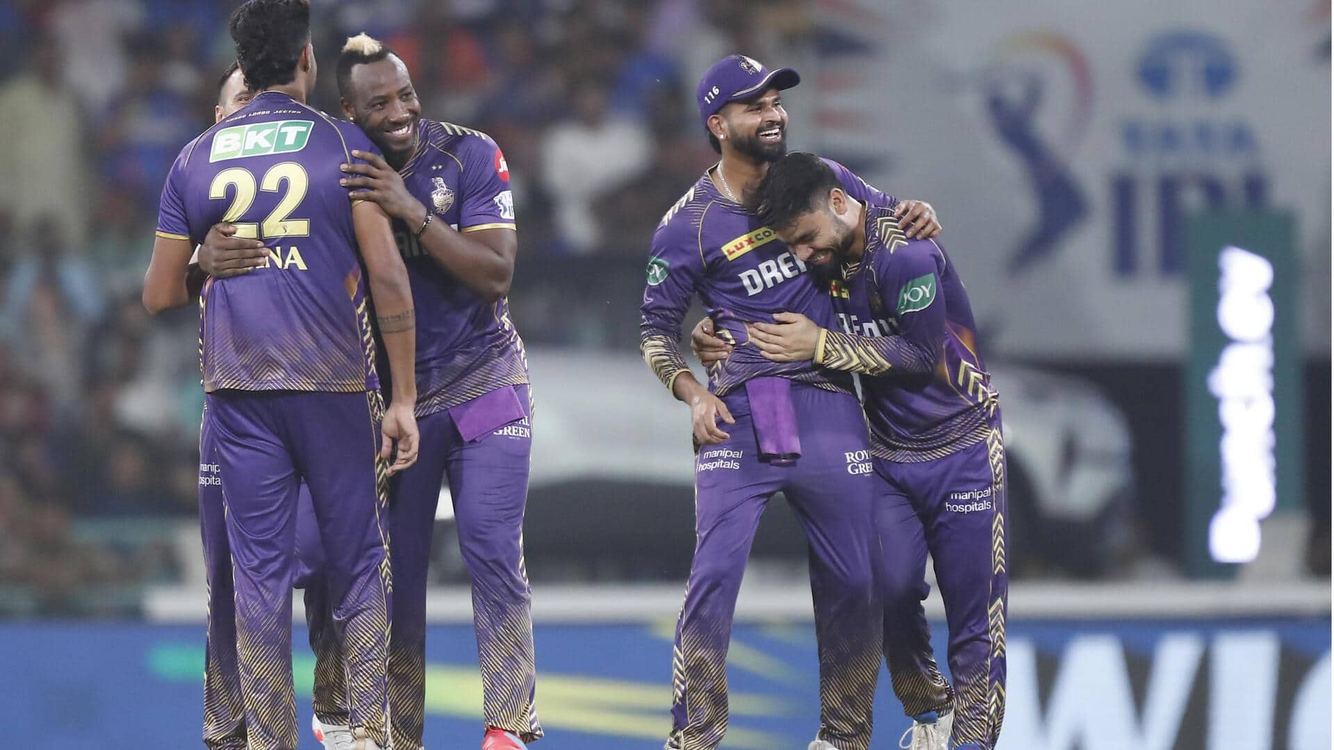 KKR thrash LSG to go atop the points table: Stats