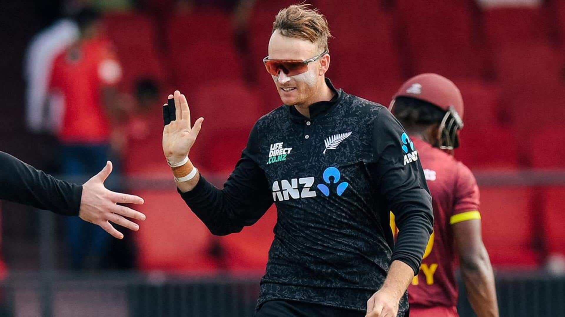 Jayden Lennox records third-best ODI figures by NZ spinner: Stats