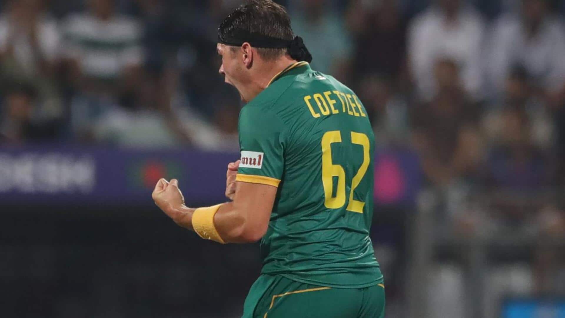 World Cup: South Africa's Gerald Coetzee claims three-fer against Bangladesh