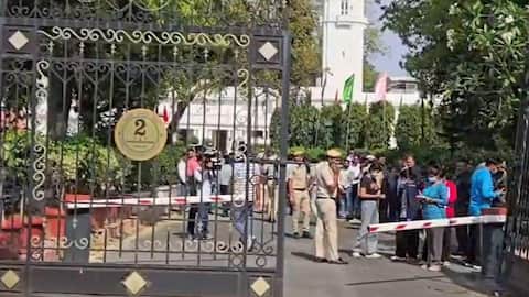 Security breach at Delhi Assembly; car rams through main gate