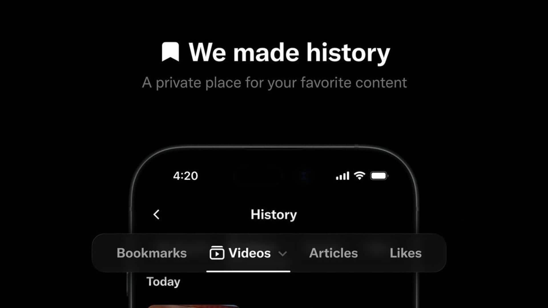 X now organizes your bookmarks, likes, videos in one place