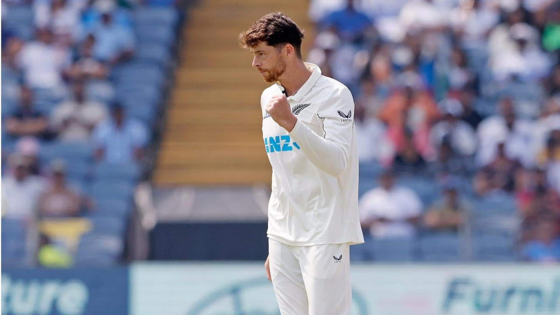 Mitchell Santner's all-round heroics power NZ in Hamilton Test: Stats 