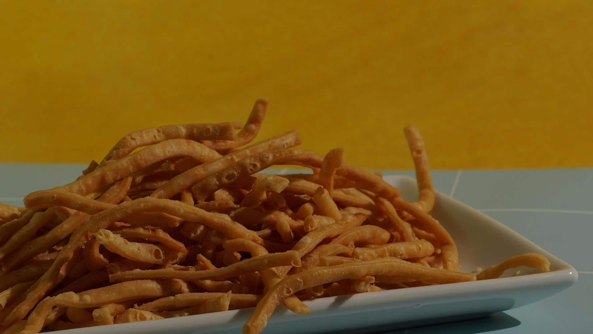Try these baked chickpea flour sticks instead of fried sev