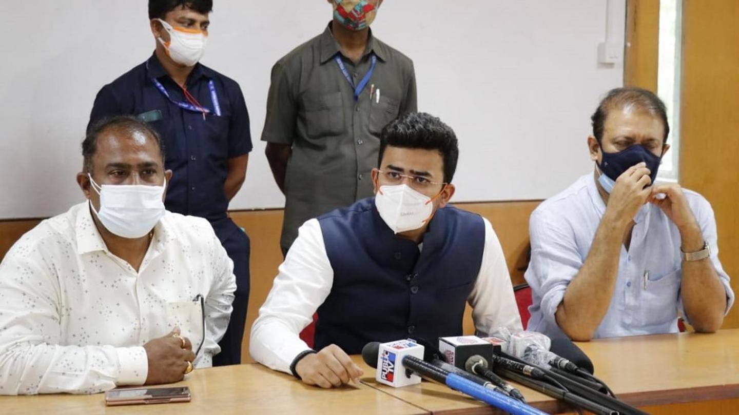 Surya addressed press conference over bed allocation scam on Tuesday Surya addressed press conference over bed allocation scam on Tuesday
