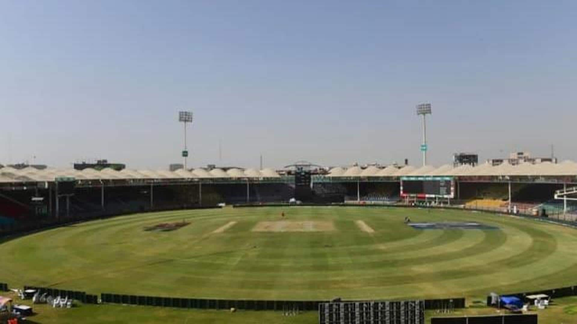 CT: Absence of Indian flag at Karachi stadium sparks controversy