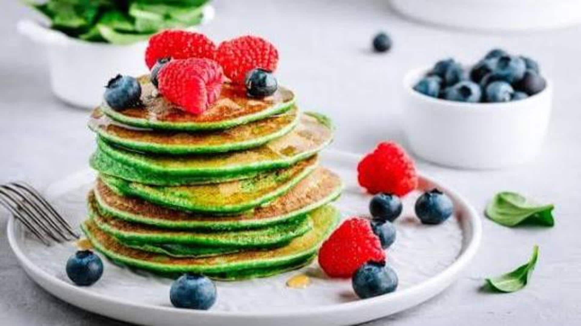 Make your mornings healthier with spinach pancakes 