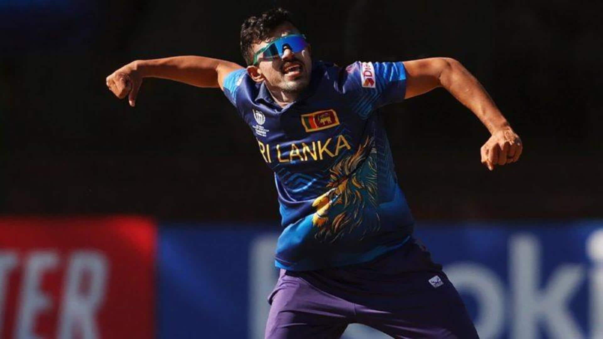 Maheesh Theekshana rattles India with three-fer in 3rd T20I: Stats