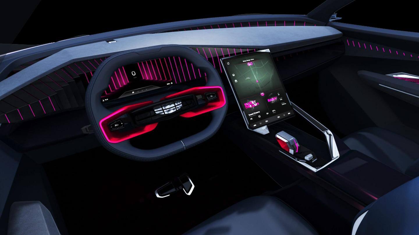 It offers a floating-style center console and octagonal steering wheel It offers a floating-style center console and octagonal steering wheel