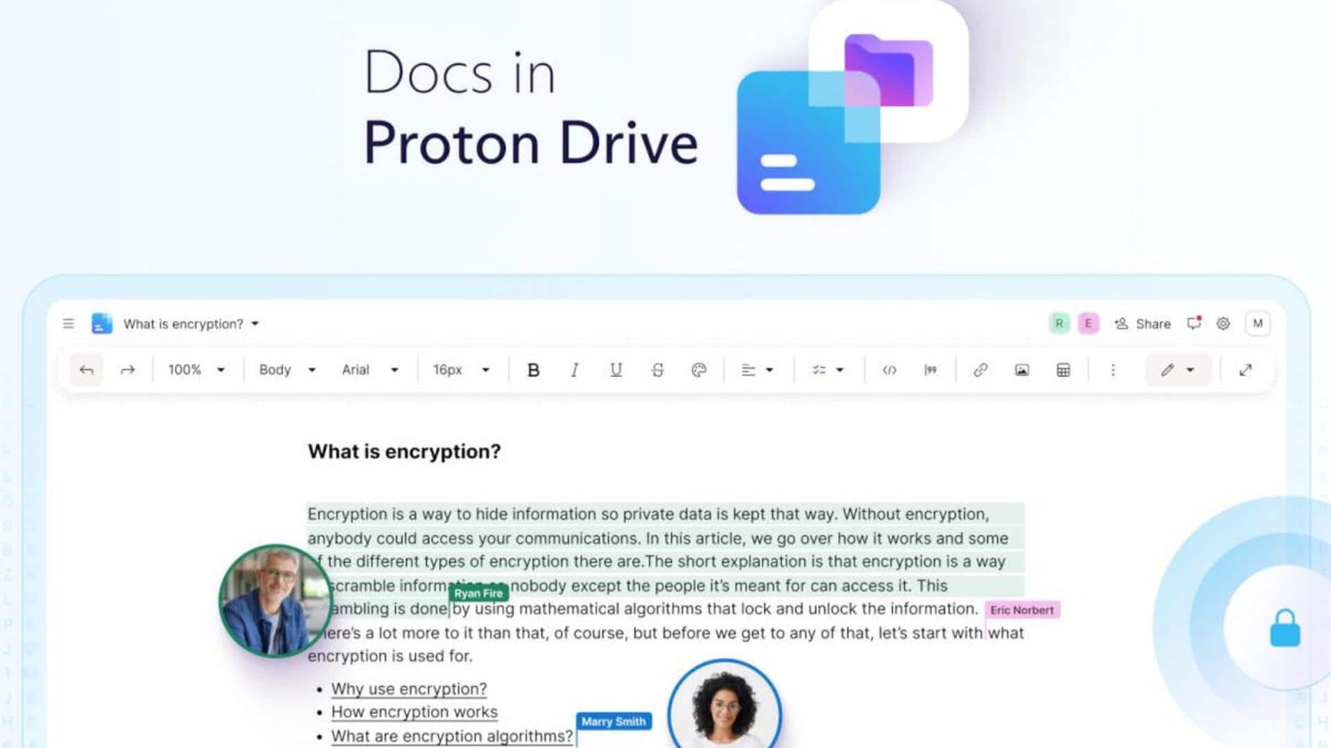 Proton takes on Google again, launches encrypted Google Docs variant