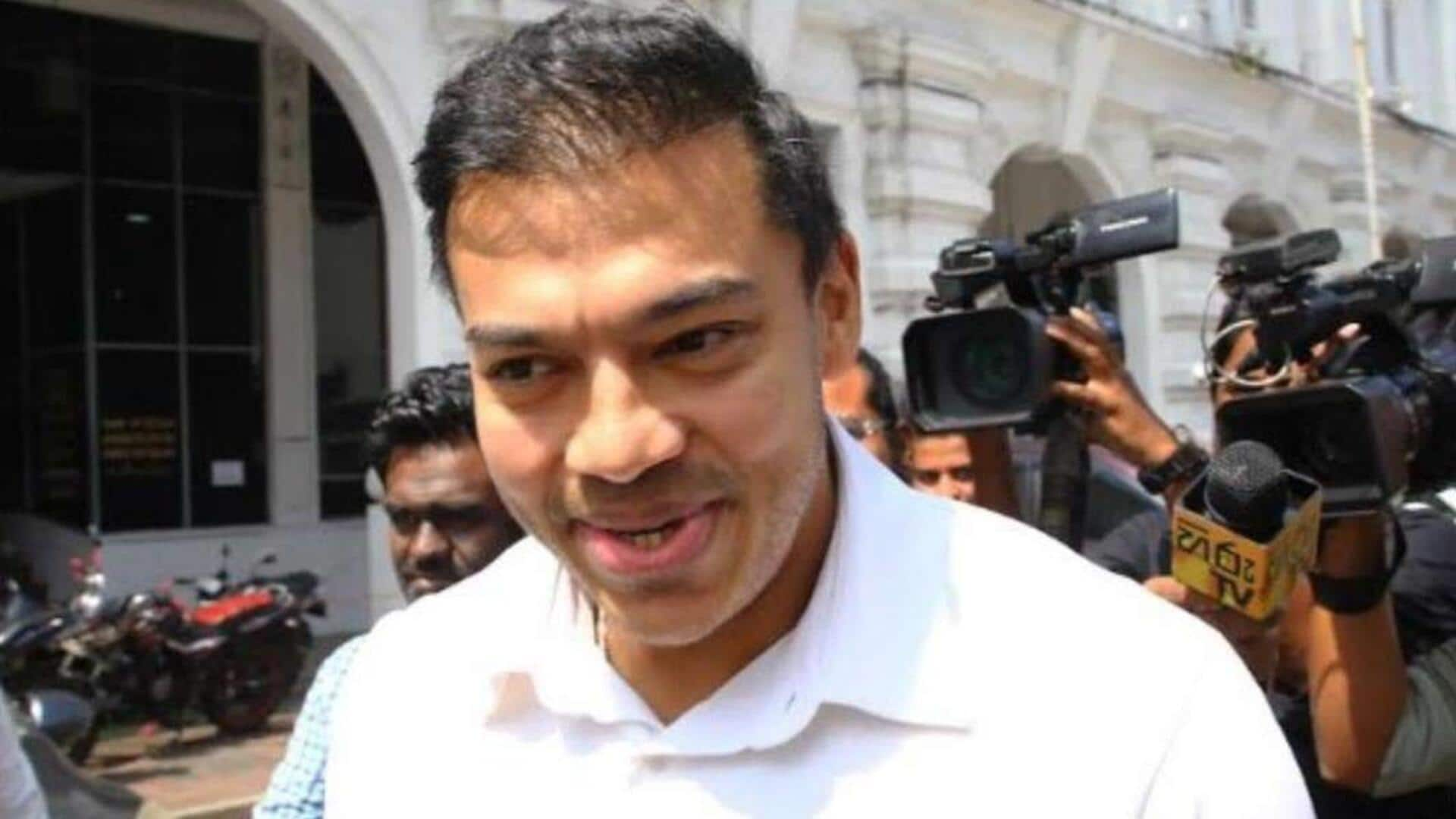 Former Lankan President Mahinda Rajapaksa's son arrested on corruption charges