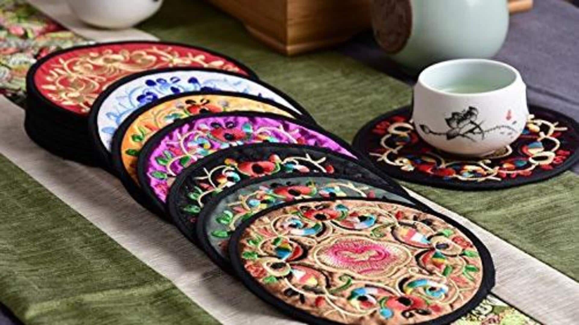 How to create fabric coasters at home