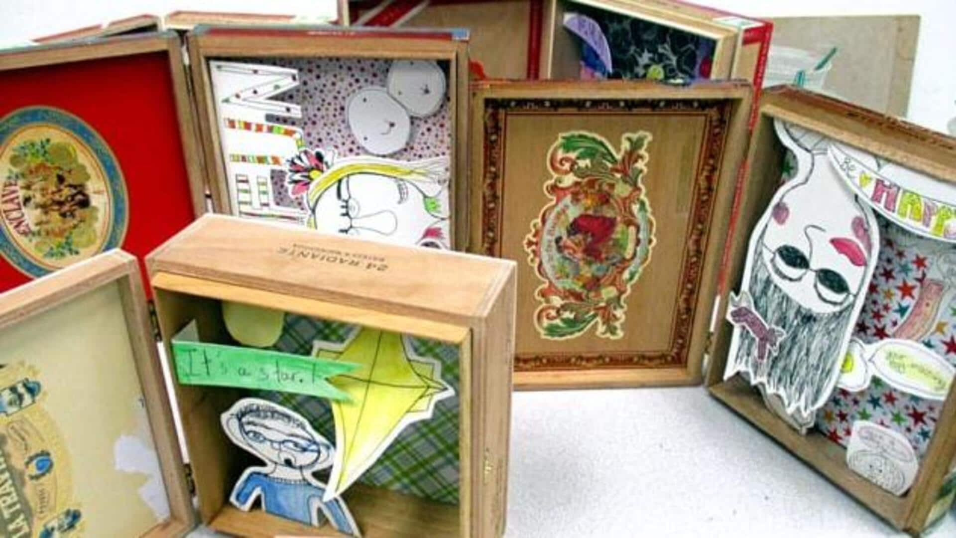 Crafting stories through shadow box artistry