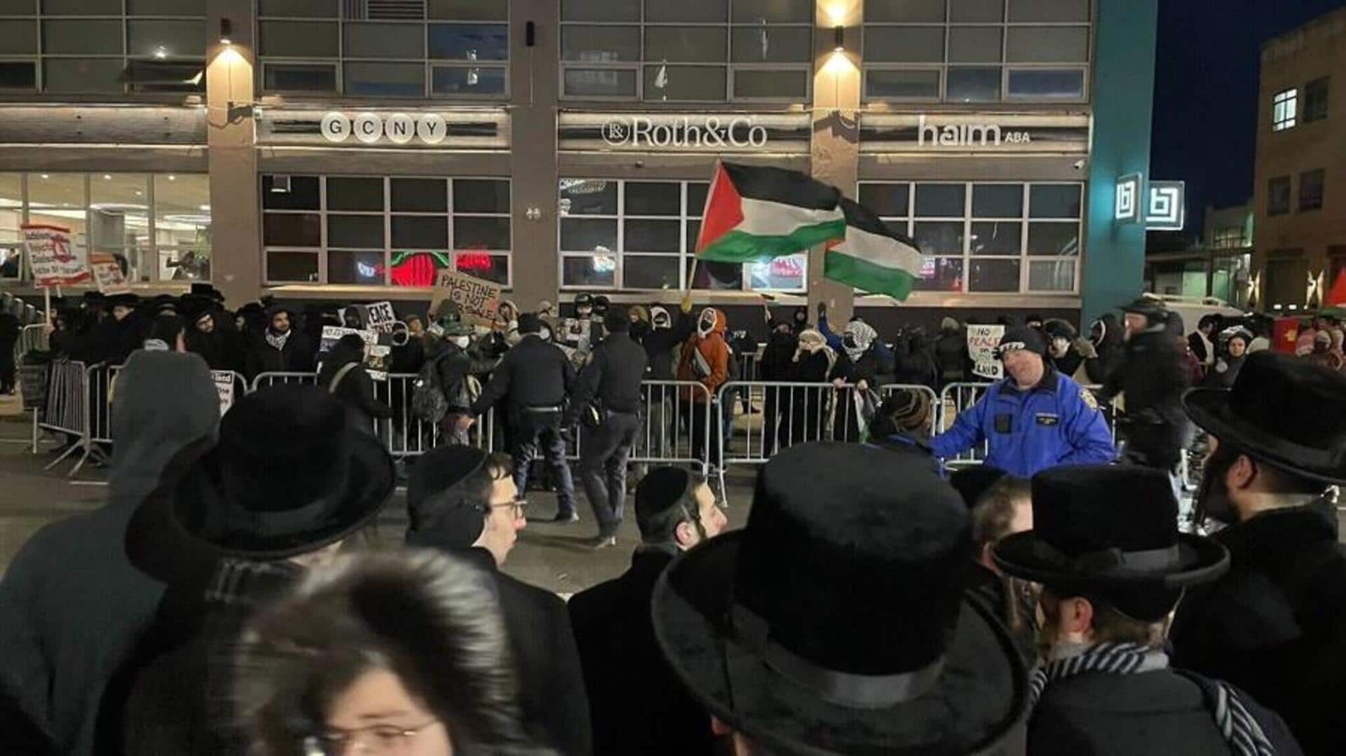 'Settlers go back': Anti-Israel protest erupts in NYC's Jewish neighborhood  