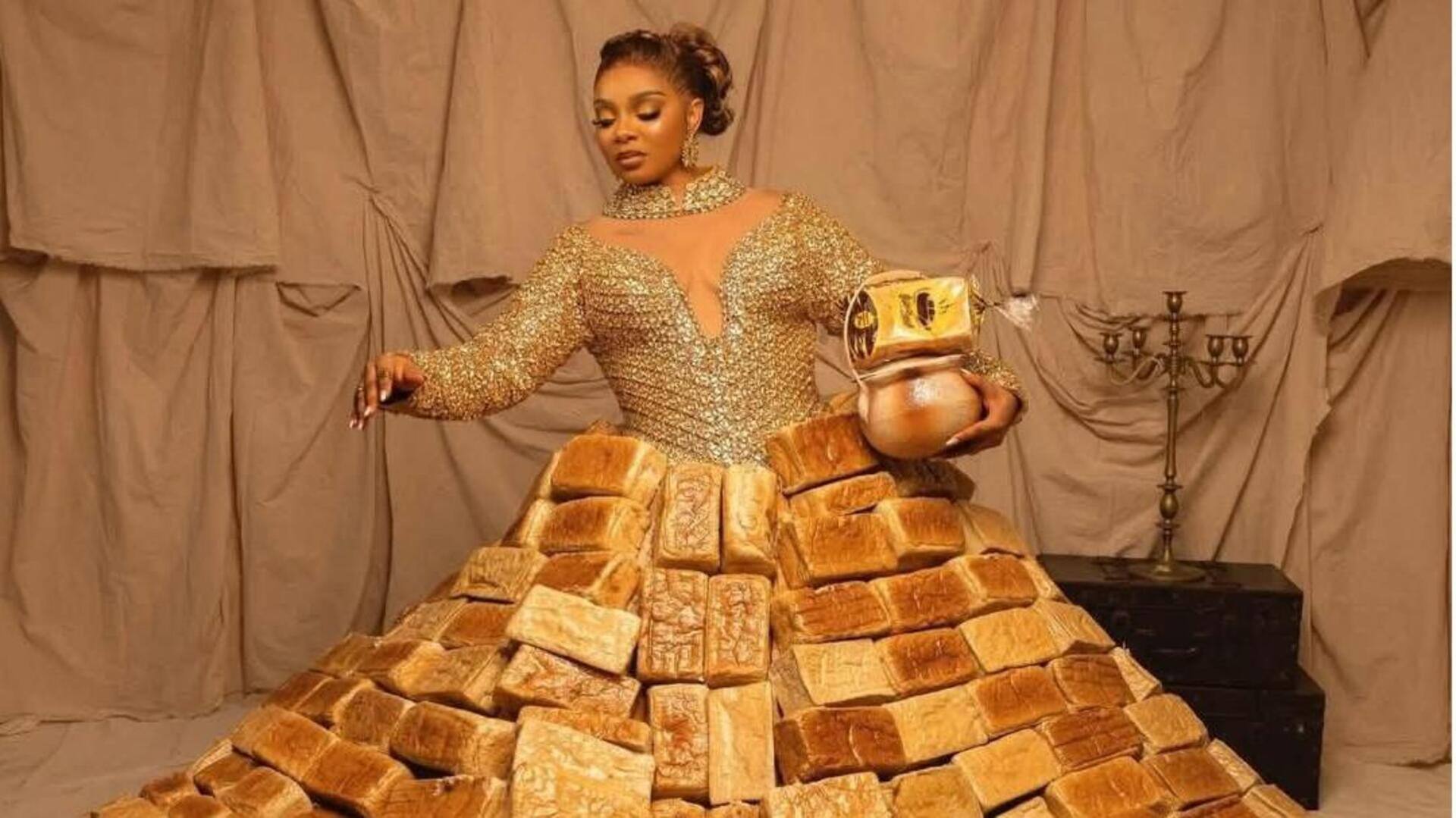 Viral bread dress leaves internet split over ethics and fashion