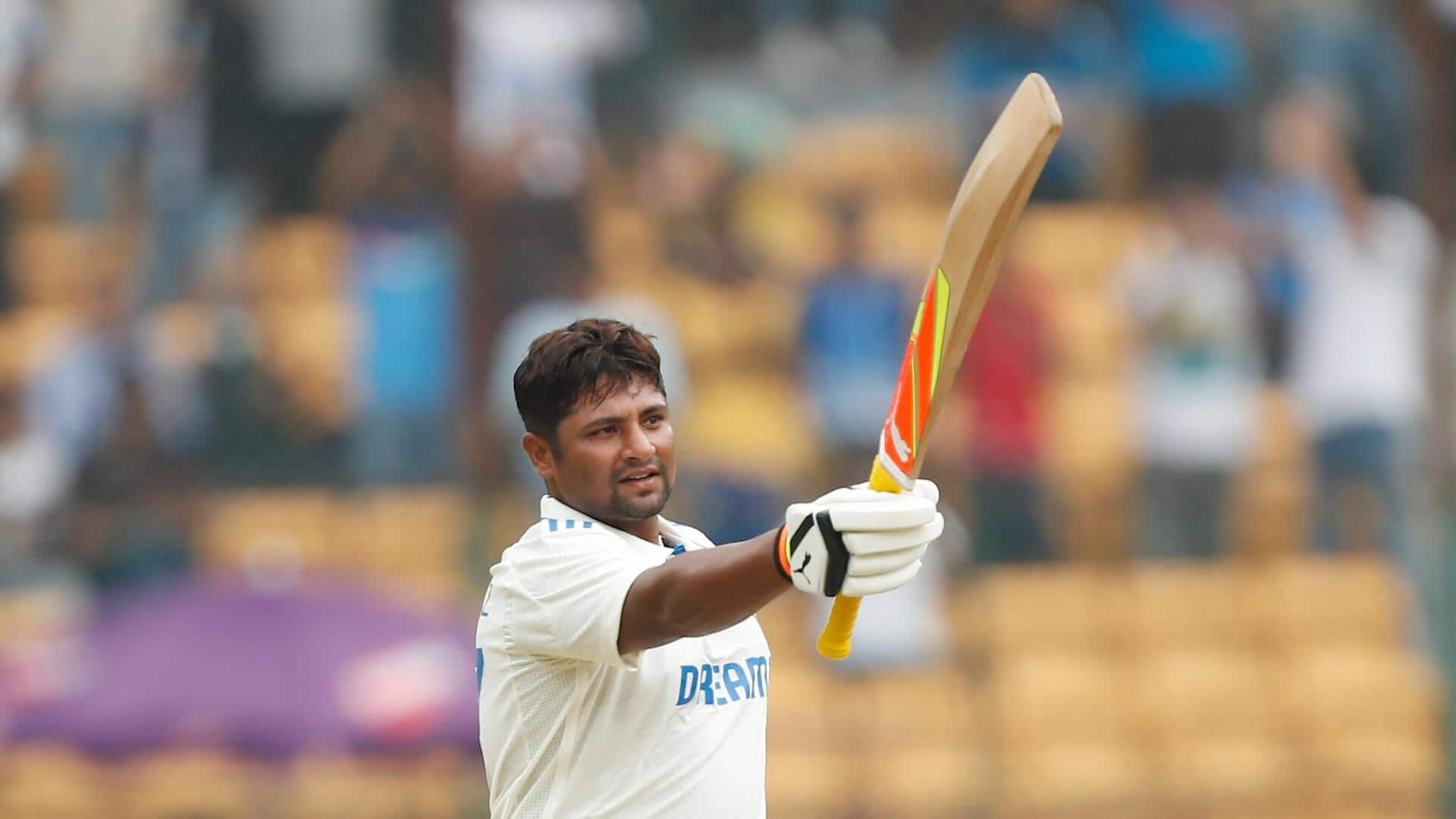 IND vs NZ: Sarfaraz Khan slams his maiden Test ton