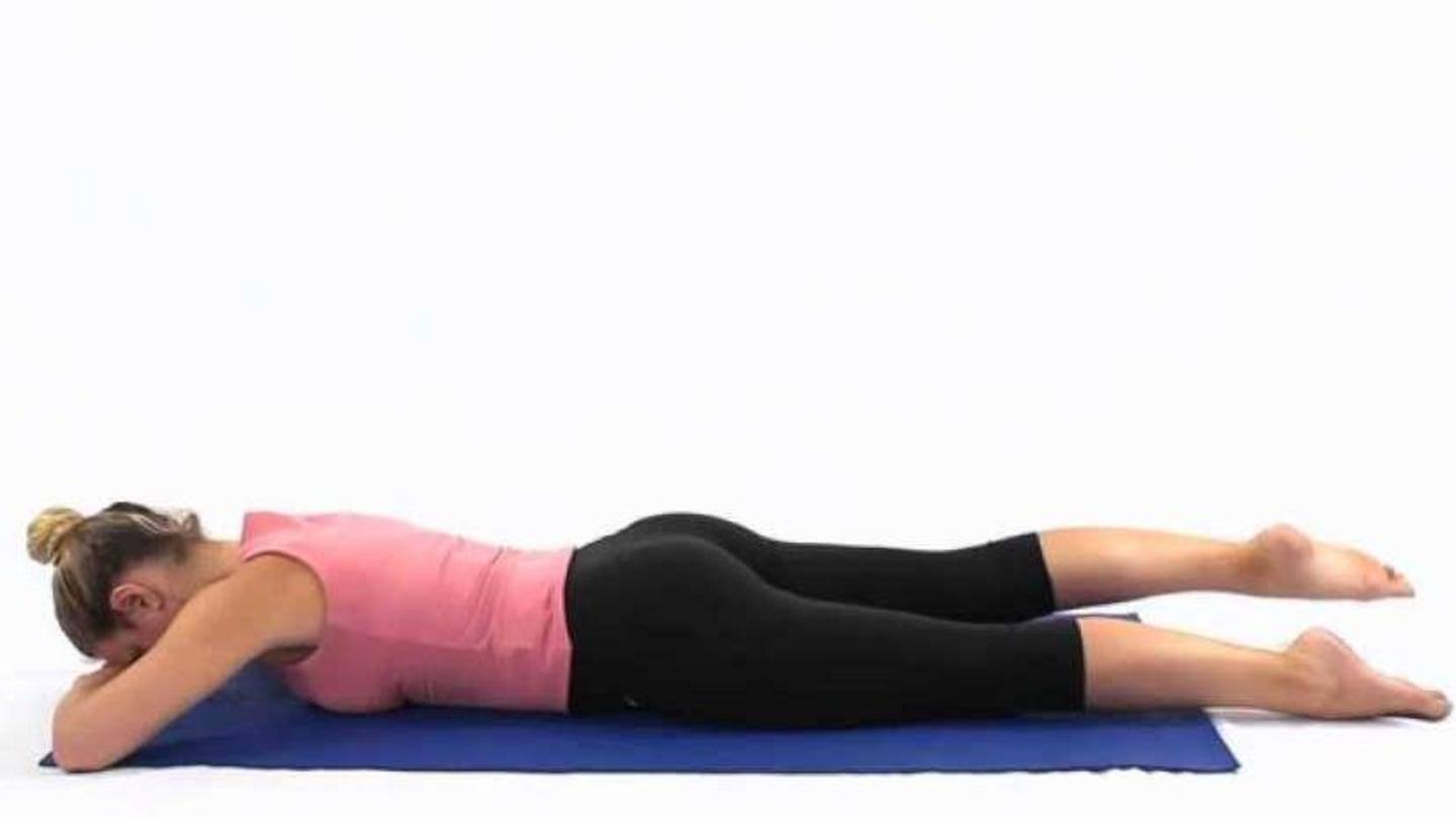 Deep breathing while lying on the stomach Deep breathing while lying on the stomach