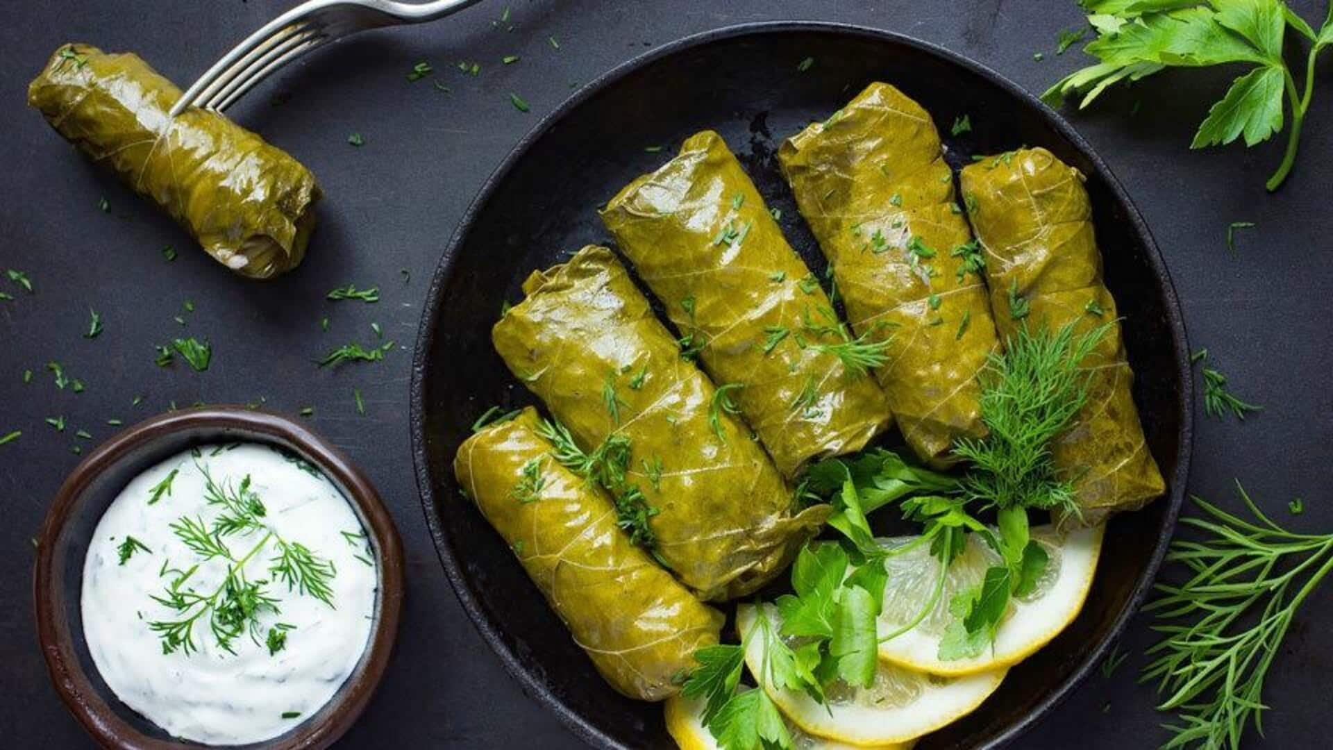 Try this vegan Armenian tolma wrapping recipe