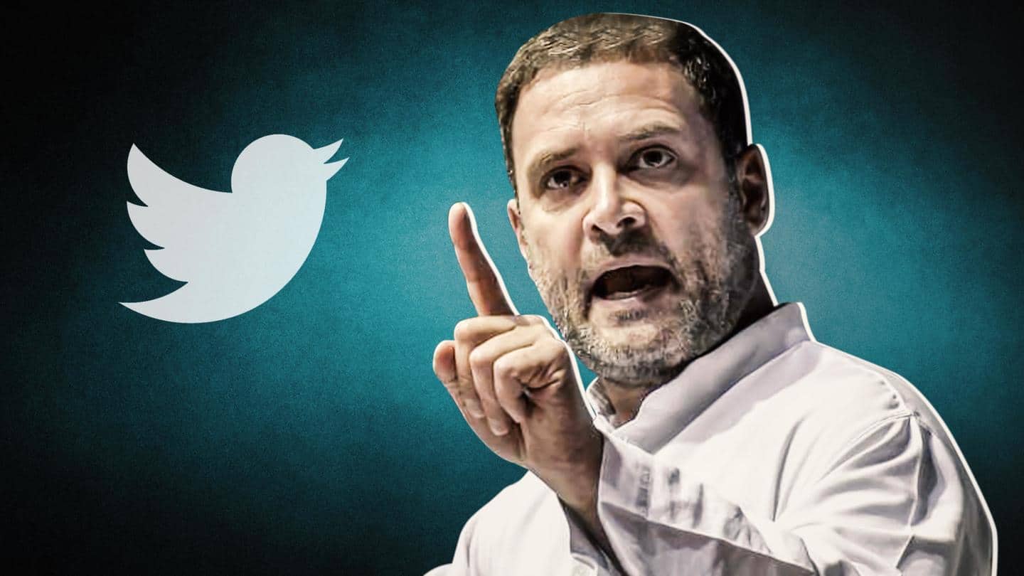 Rahul Gandhi's Twitter account restored after row over locking it