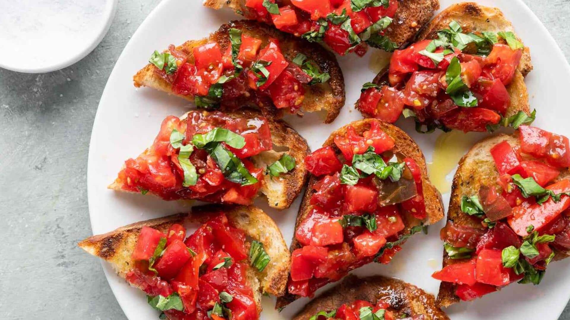 Cook this zesty tomato bruschetta in 4 simple steps