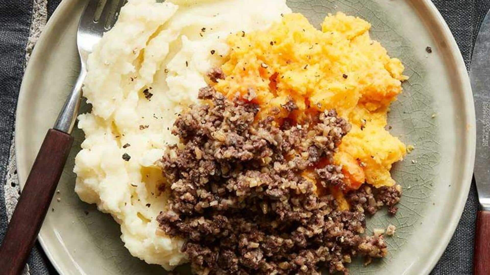 Recipe: Make vegan Scottish haggis, neeps, and tatties