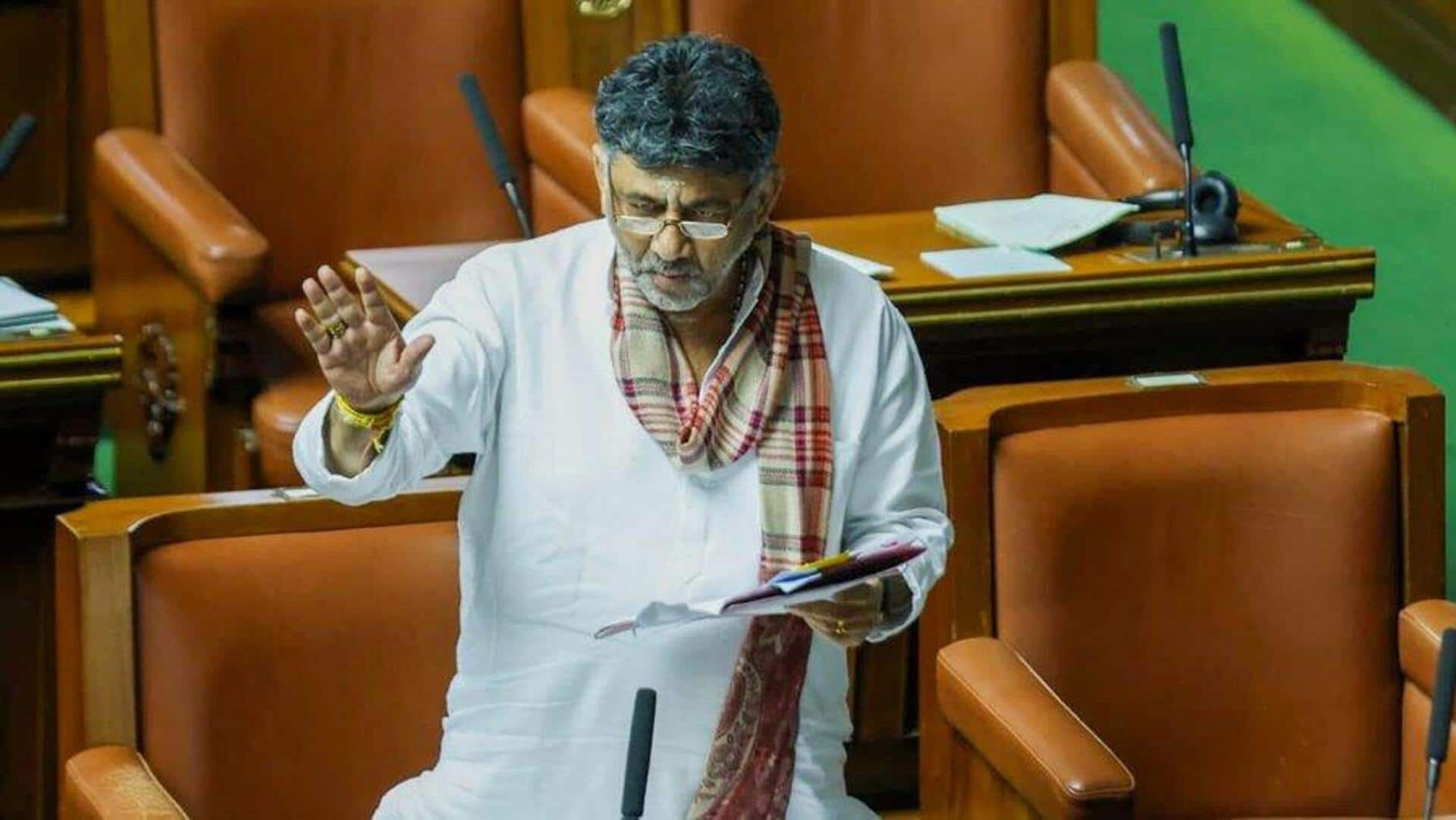 Video: Shivakumar sings RSS anthem in Assembly; BJP MLAs cheer Video: Shivakumar sings RSS anthem in Assembly; BJP MLAs cheer