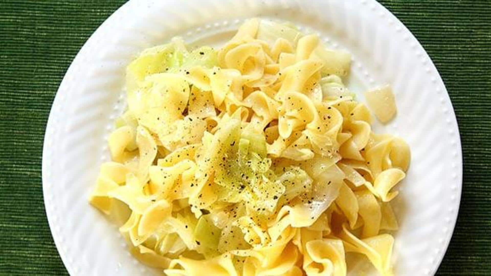 Try this Slovak haluski cabbage noodles (vegan) recipe