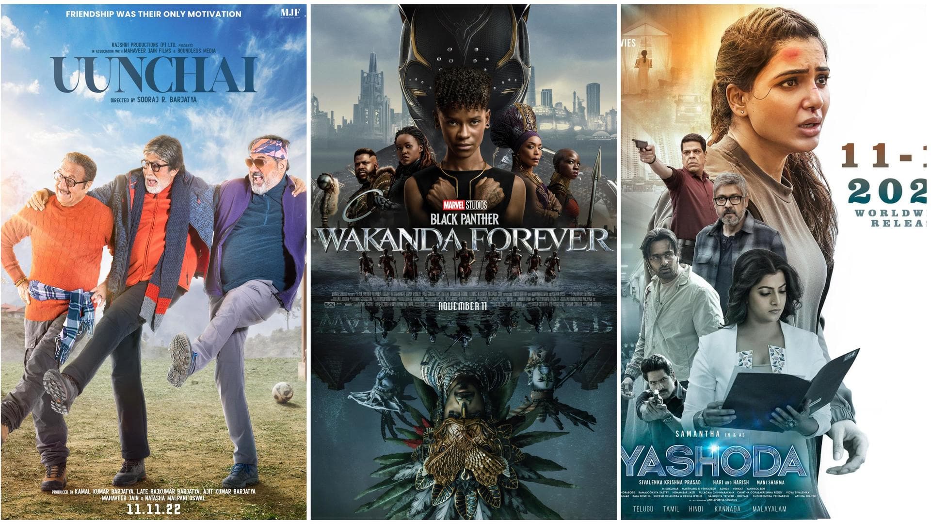 'Yashoda,' 'Black Panther 2,' 'Uunchai' to clash: What to expect?