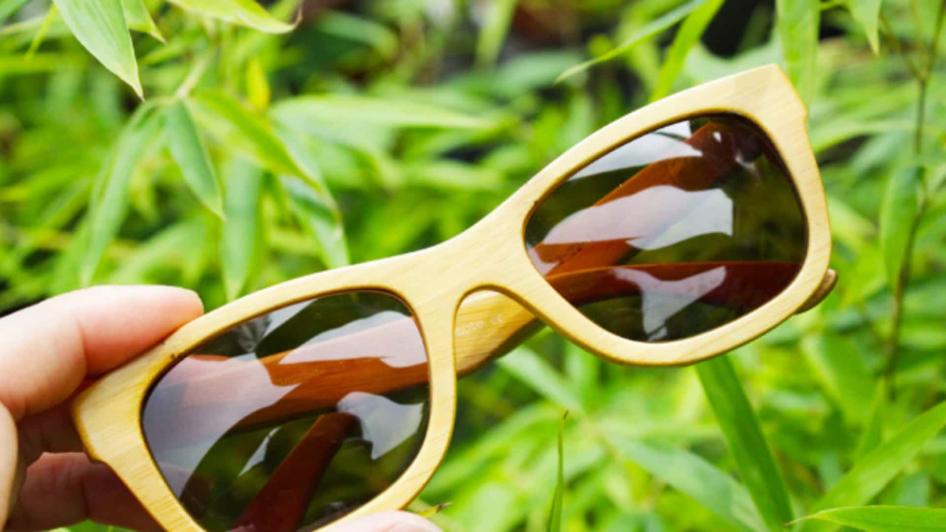 Green bamboo glasses online