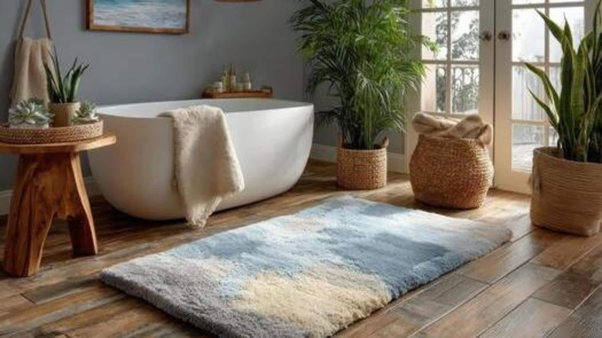 How to style your bathroom with vintage rugs