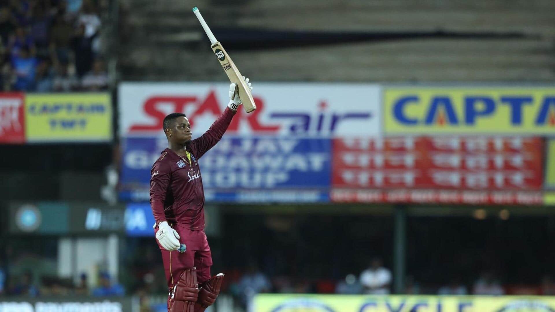 Shimron Hetmyer completes 50 sixes in T20Is: Key stats Shimron Hetmyer completes 50 sixes in T20Is: Key stats