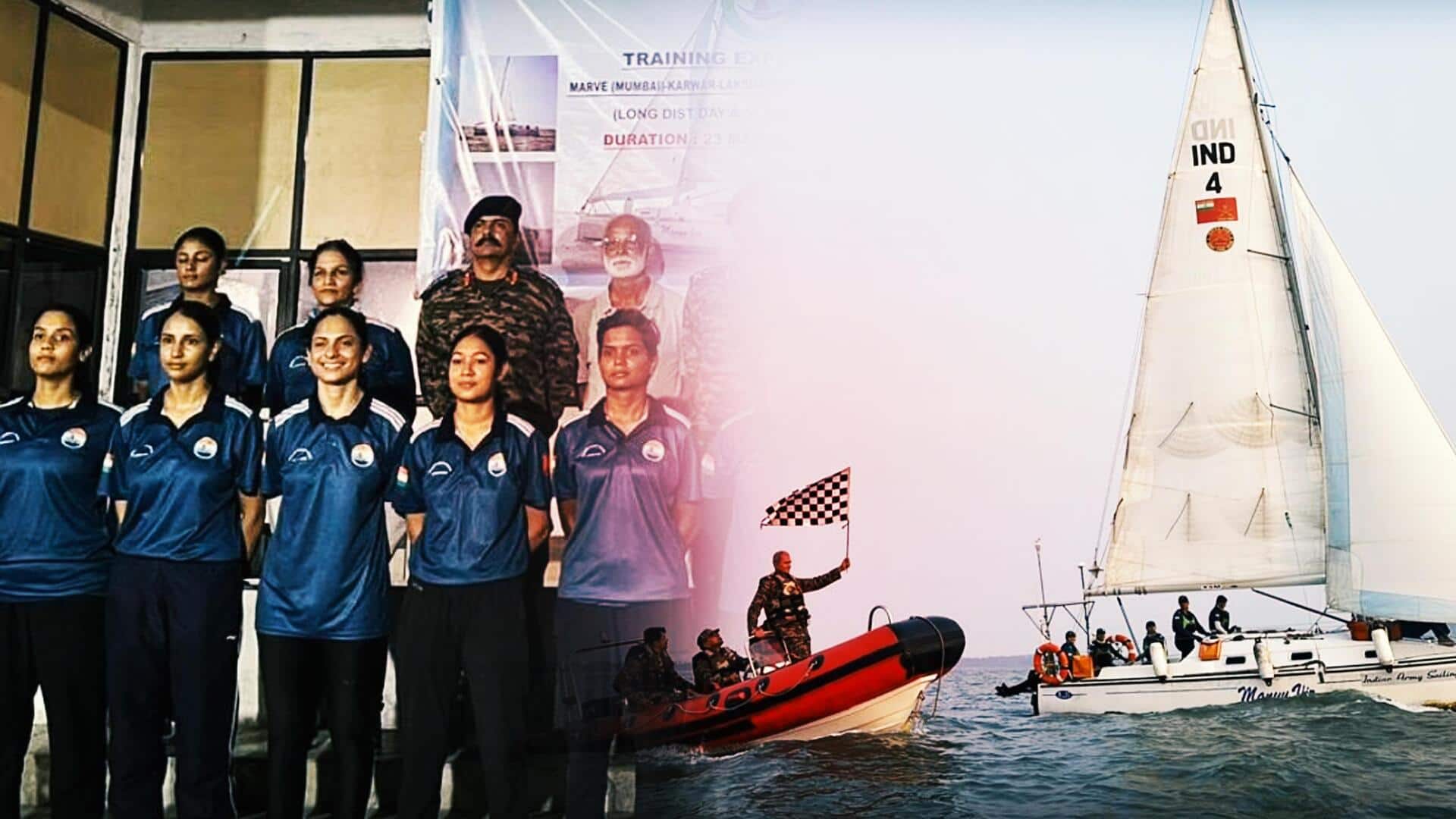 All-women Indian military crew completes sailing expedition