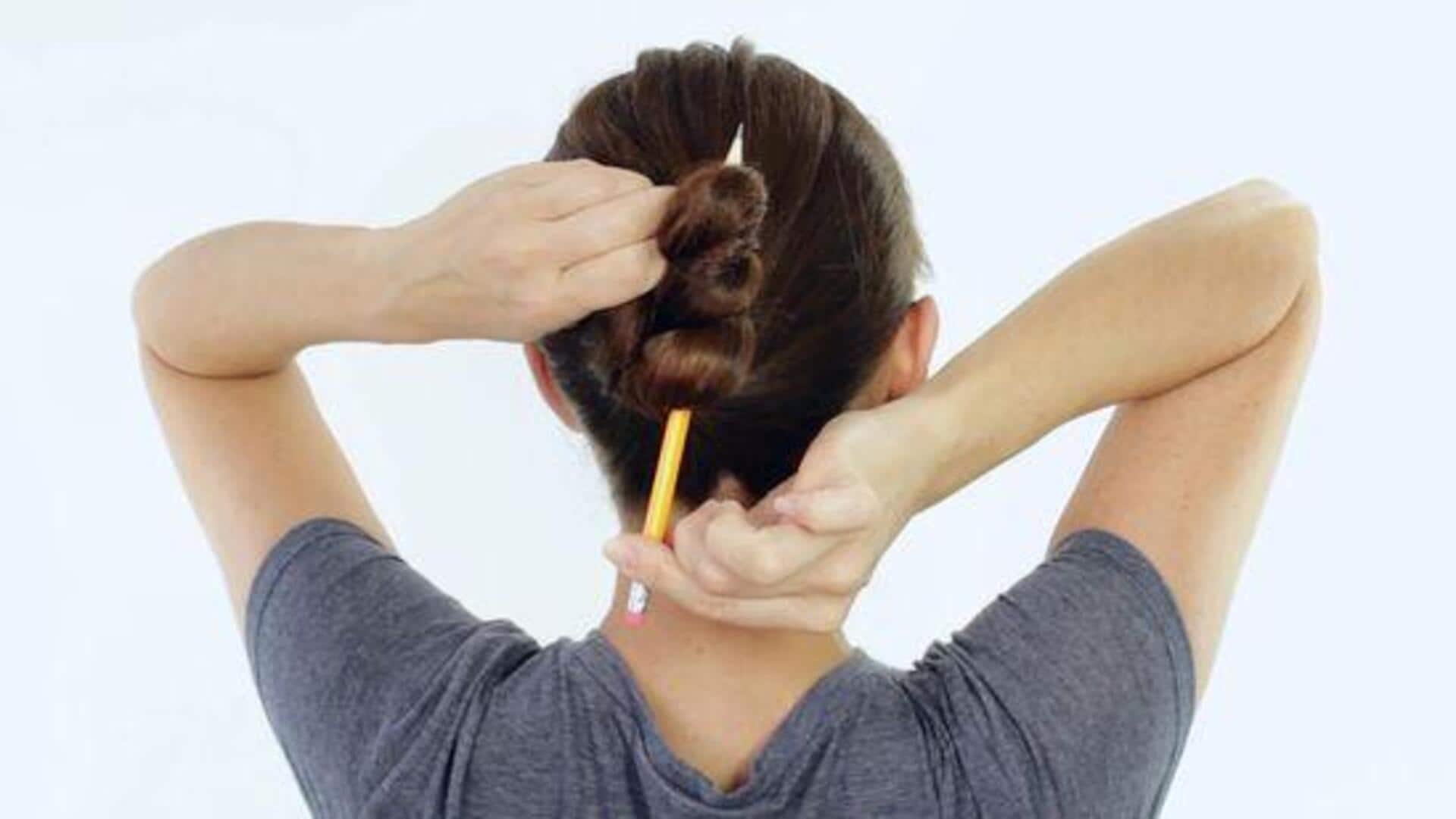 No hair tie? No problem! Try these pencil hacks No hair tie? No problem! Try these pencil hacks