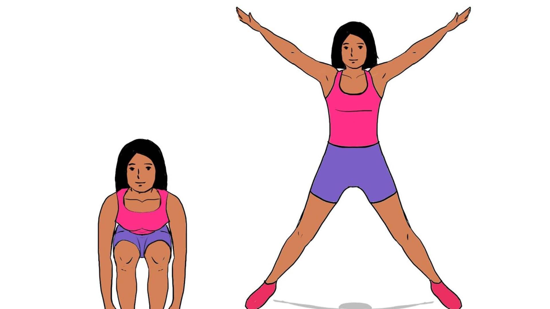 Add these star jump variations for a more challenging workout