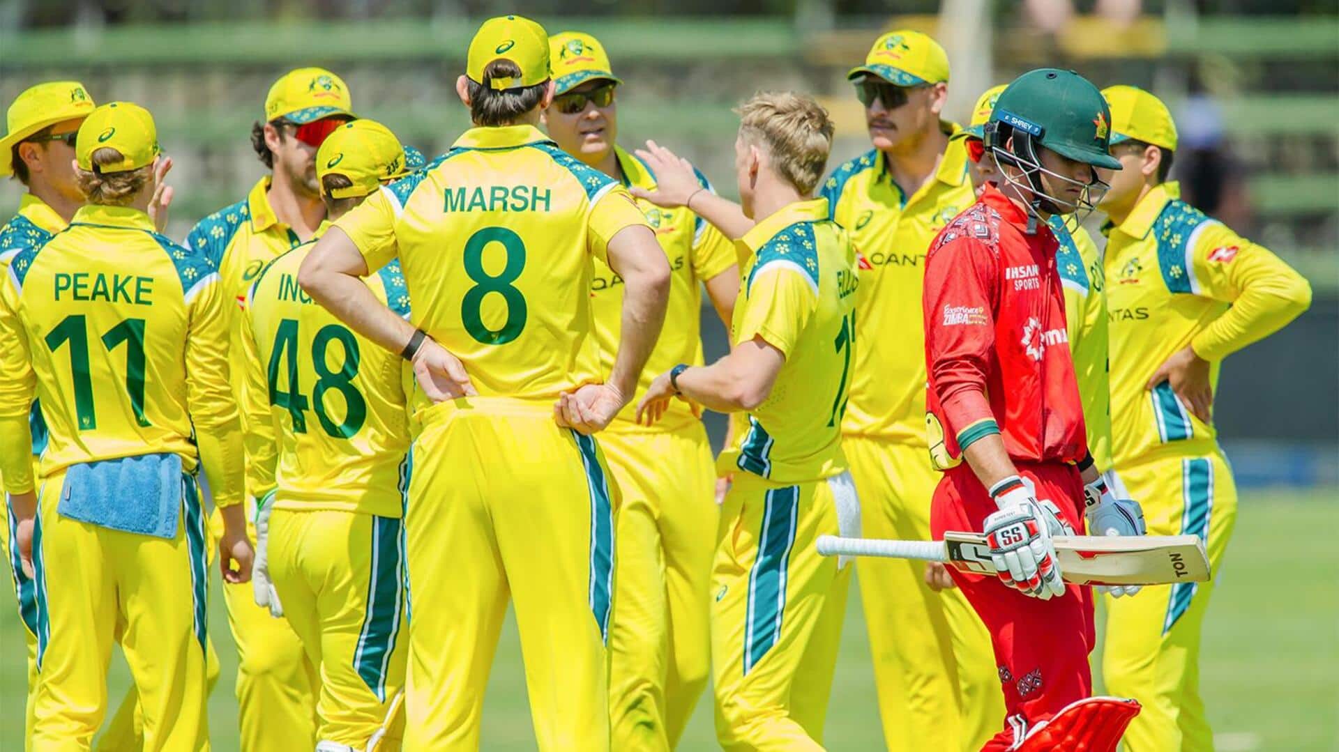 Australia seal thrilling one-wicket win against Zimbabwe in 3rd ODI