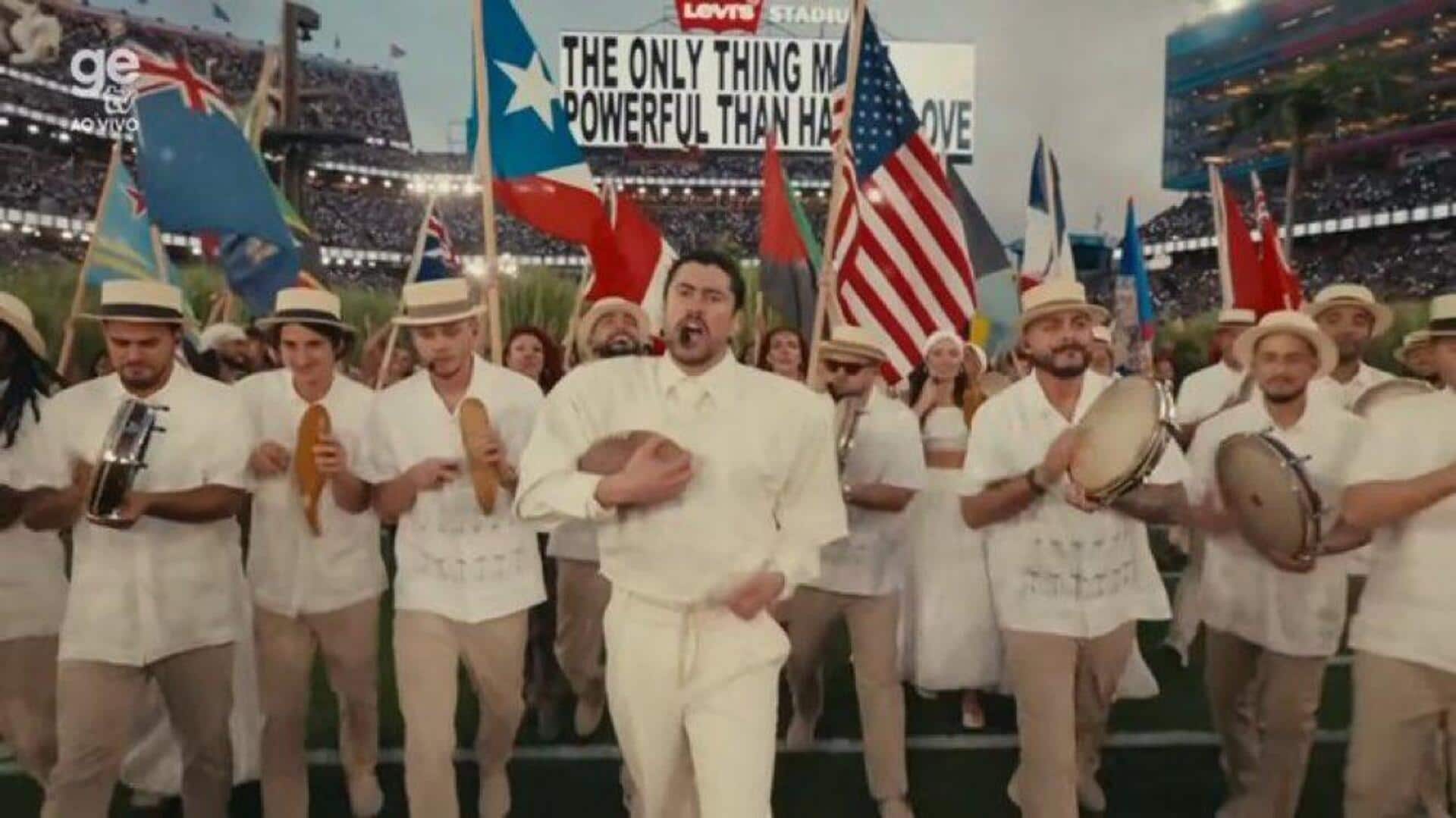 Bad Bunny turns SuperBowl show into celebration; features real wedding