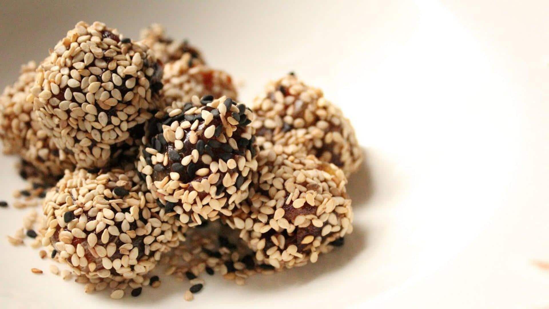 Healthy breakfasts: Sesame-seed date wrap