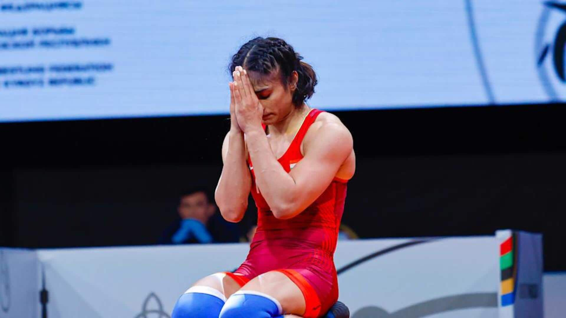 Vinesh Phogat faints during felicitation ceremony in Haryana